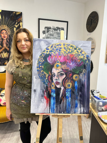 'Lotus' ORIGINAL PAINTING by Marta Hutt