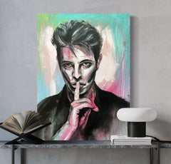 ORIGINAL PAINTING 'Bowie' ART PRINTS  by Marta Hutt