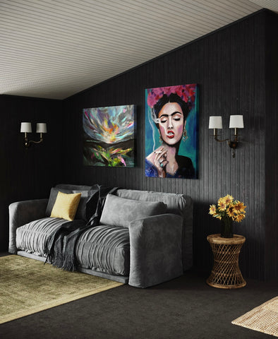 'Smoking Frida' CANVAS print by Marta Hutt