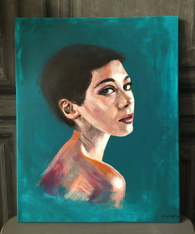 'I saw you looking' ORIGINAL PAINTING by Marta Hutt