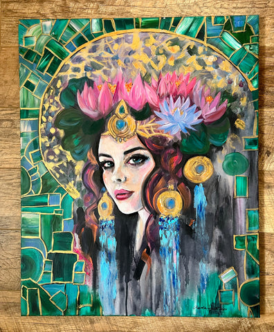 'Lotus' ORIGINAL PAINTING by Marta Hutt