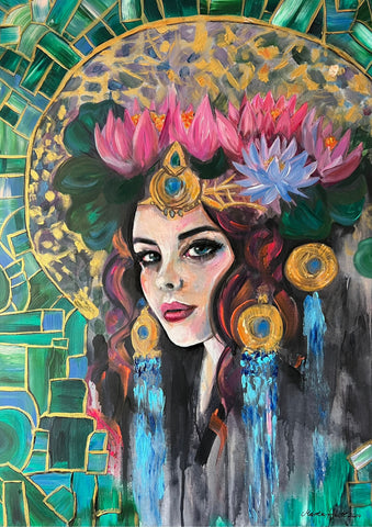 'Lotus' ORIGINAL PAINTING by Marta Hutt