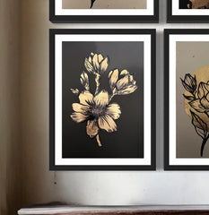 ‘Magnolia' Custom gold leaf PAINTING by Marta Hutt