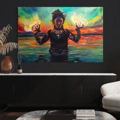 'We are drowning while the world is on fire' ORIGINAL PAINTING by Marta Hutt