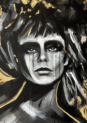 'Steel & Gold" ART PRINTS by Marta Hutt