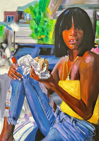 'Fast Food' ORIGINAL PAINTING by Marta Hutt