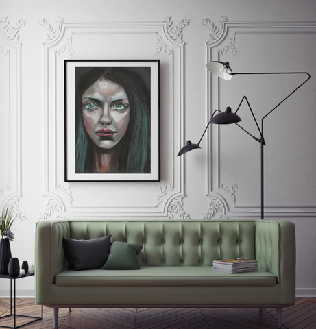 'A Girl' ART PRINTS by Marta Hutt