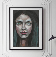 'A Girl' ART PRINTS by Marta Hutt