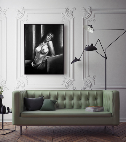 'Cuban Girl' (in black & white) ART PRINTS by Marta Hutt