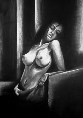 'Cuban Girl' (in black & white) ART PRINTS by Marta Hutt