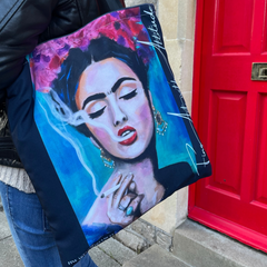 'Smoking Frida' TOTE BAG by Marta Hutt