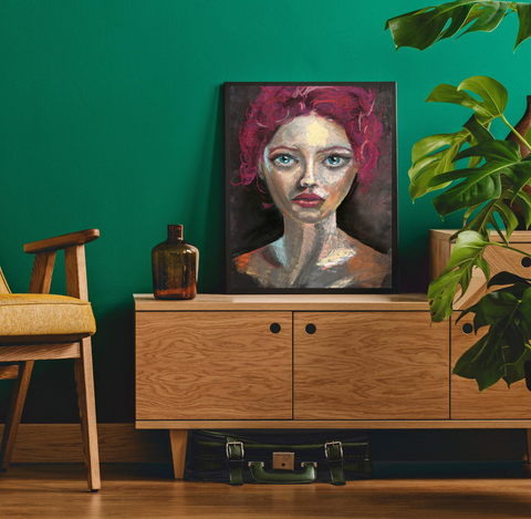 'Red Head' ART PRINTS by Marta Hutt