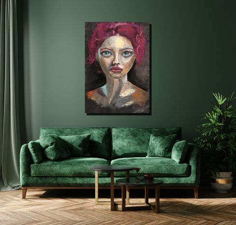 'Red Head' CANVAS by Marta Hutt
