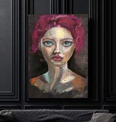 'Red Head' CANVAS by Marta Hutt