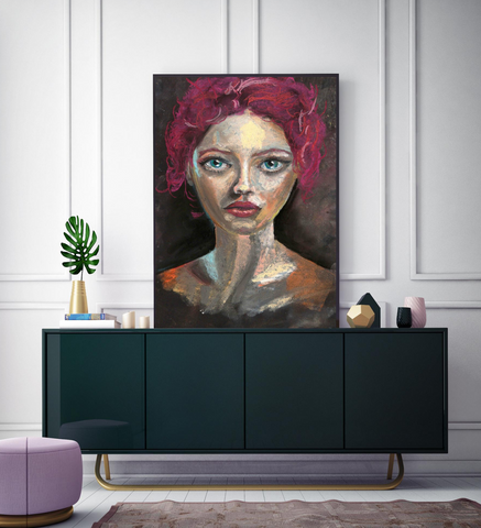 'Red Head' ART PRINTS by Marta Hutt