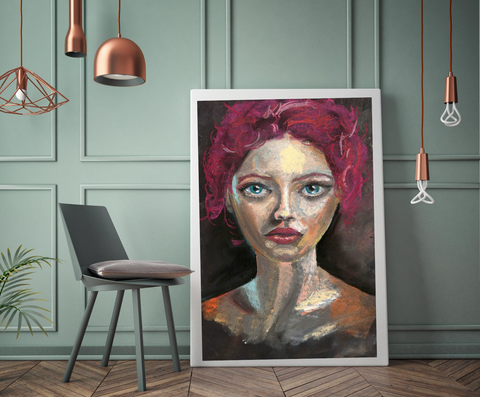 'Red Head' ART PRINTS by Marta Hutt