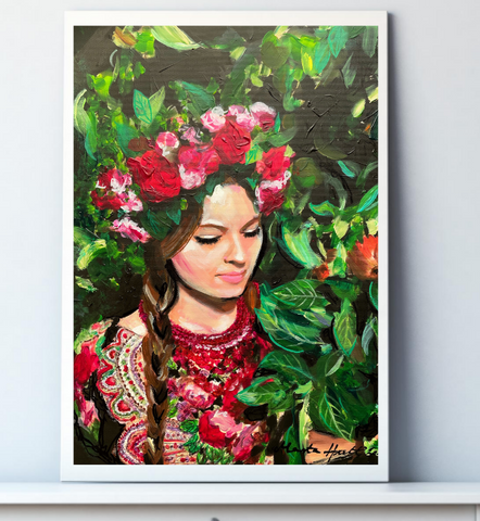 'Slavic Girl' ART PRINTS by Marta Hutt