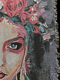 WOVEN BLANKET / WALL HANGING 'Fierce Foreigner' by Marta Hutt