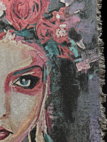 WOVEN BLANKET / WALL HANGING 'Fierce Foreigner' by Marta Hutt