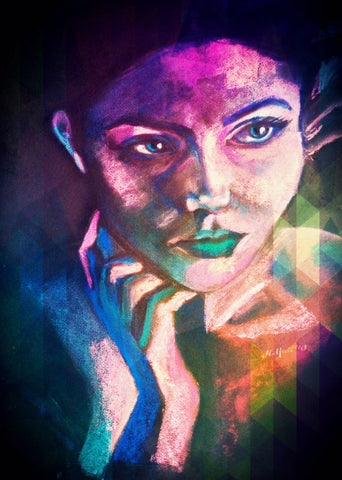 'Neon Girl' ART PRINTS by Marta Hutt