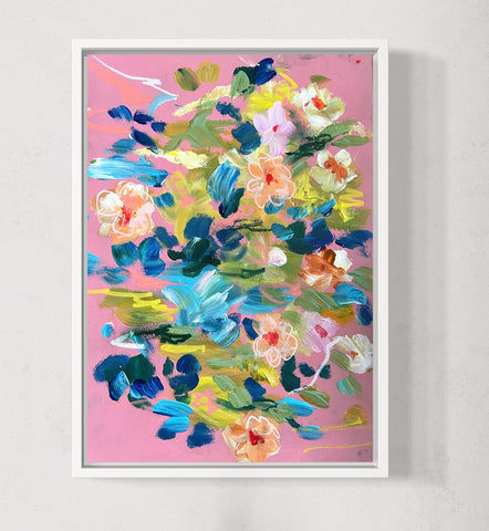 'Pink Abstract Meadow' art by Marta Hutt