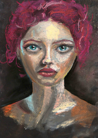 'Red Head' ART PRINTS by Marta Hutt